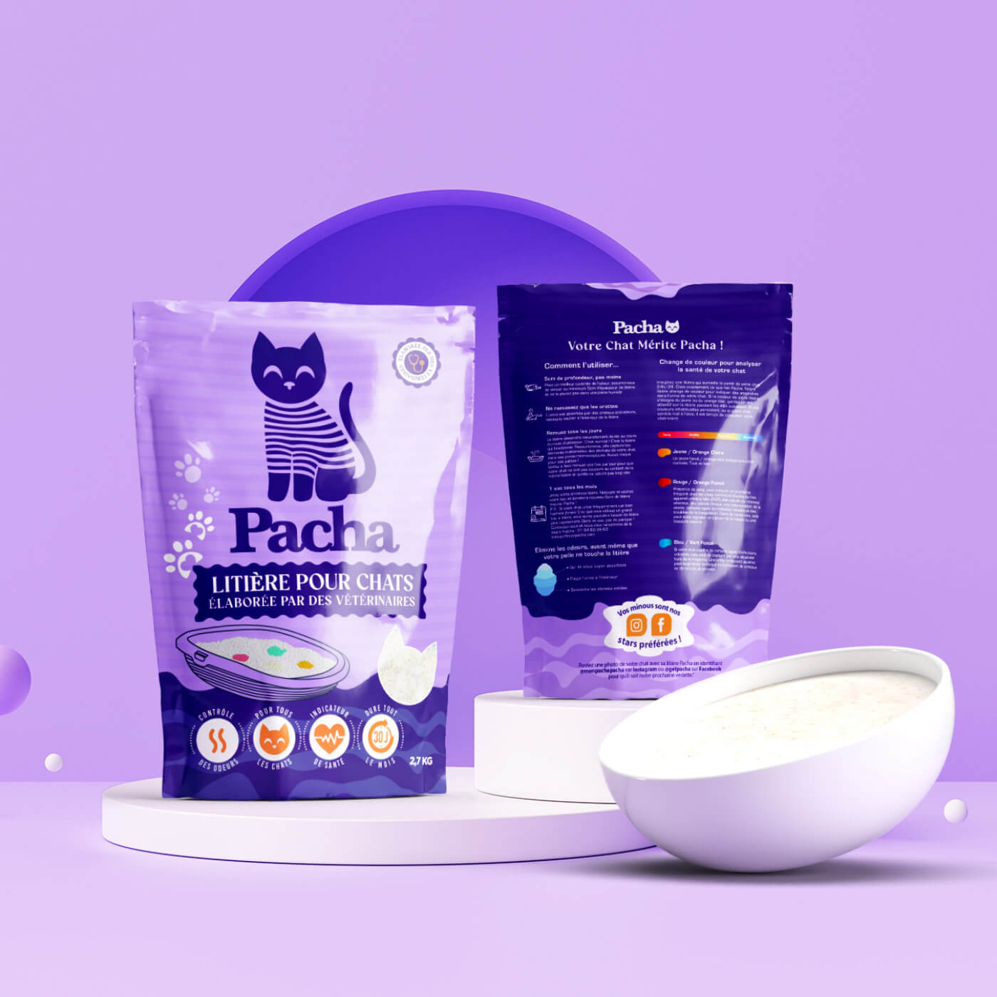 Pacha™ kattenbakvulling (3 zakken)