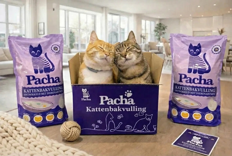 De kattenbakvulling die geuren bij de bron neutraliseert, vanaf het eerste gebruik, een HELE MAAND lang