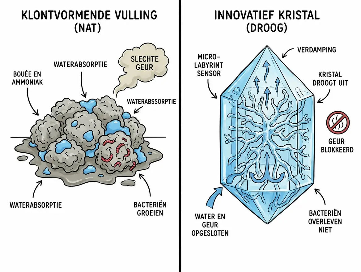 Klontvormende vulling vs. silicakristallen