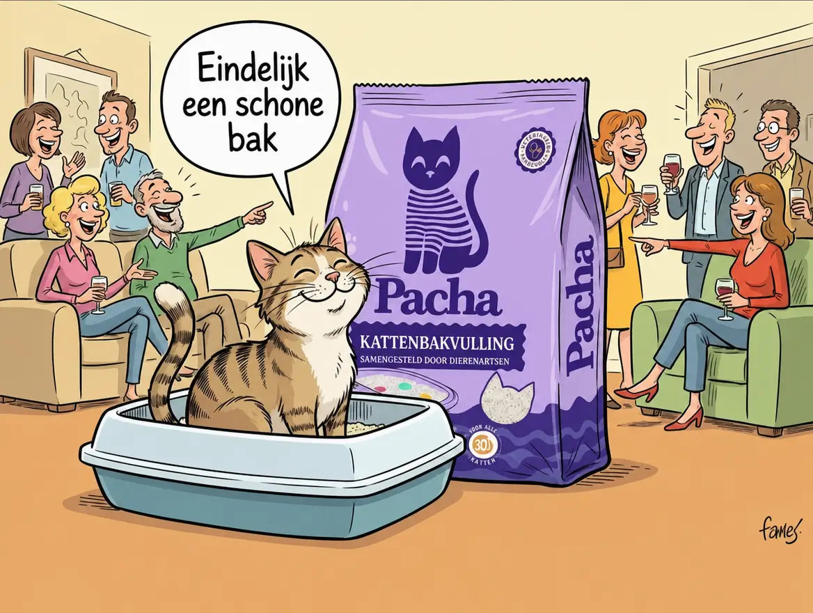 Tevreden kat in zijn Pacha-bak